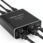QINGLER Ethernet Splitter 1 to 4 for Laptop-0