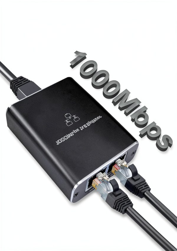 FUNZING Gigabit Ethernet Splitter 1 to 2 for Laptops-5