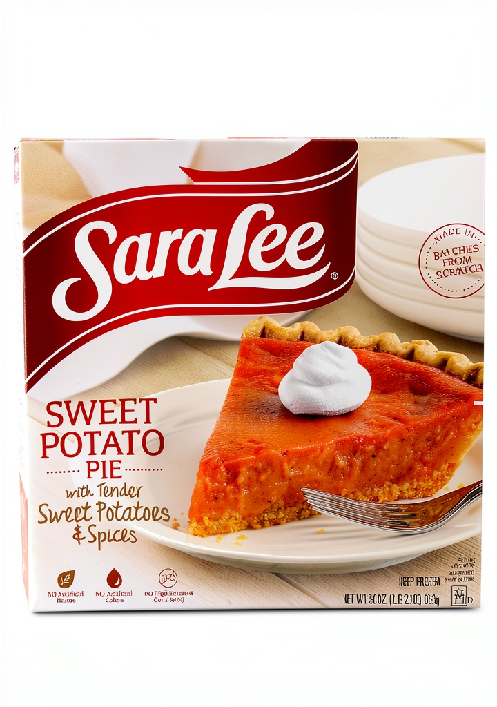 Sara Lee frozen pie in foil pan ready for baking