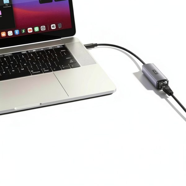 ICZI USB C Ethernet Adapter Bright Grey-1