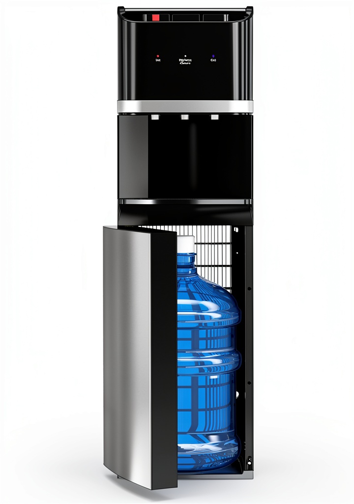 Installing Manastin Water Cooler Stainless Steel Bottom Loading Child in a home kitchen