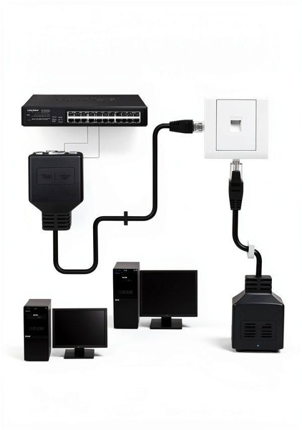 MOBKAJUI Ethernet Cable Splitter Multi-Function-4
