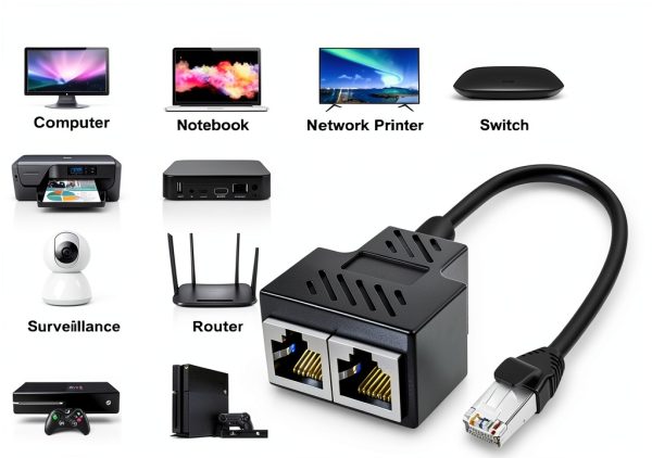 MOBKAJUI Ethernet Cable Splitter Multi-Function-3