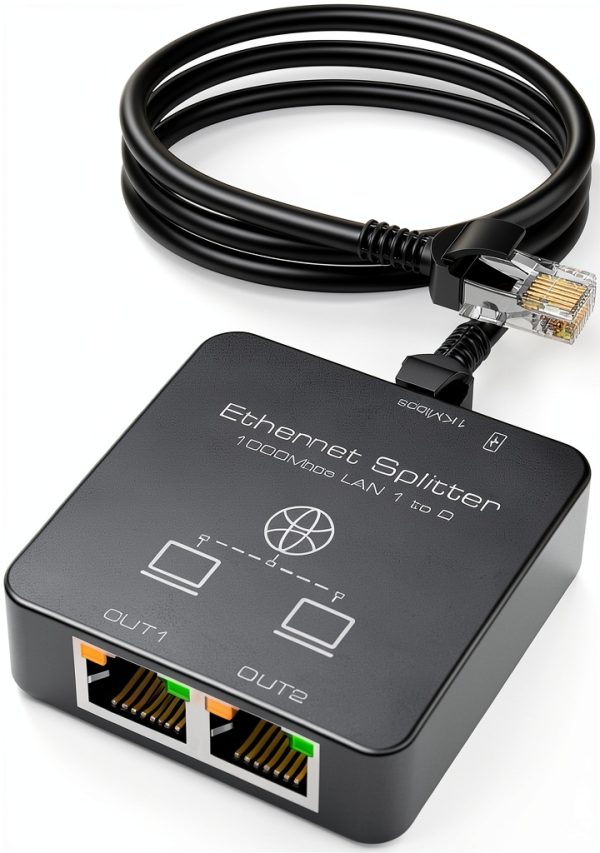 Ethernet Splitter KiWiBiRD 2‑Port Compact Adapter-0