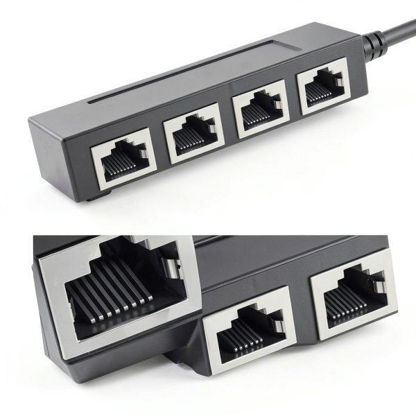 DESOFICON RJ45 Ethernet Splitter 1 to 4 for Laptops-1