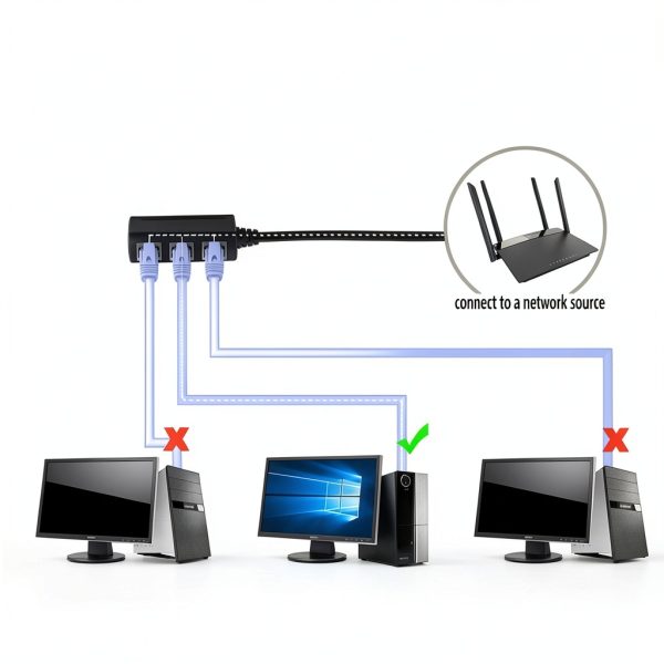 RJ45 Ethernet Splitter Ankky 1 to 3 Port-5