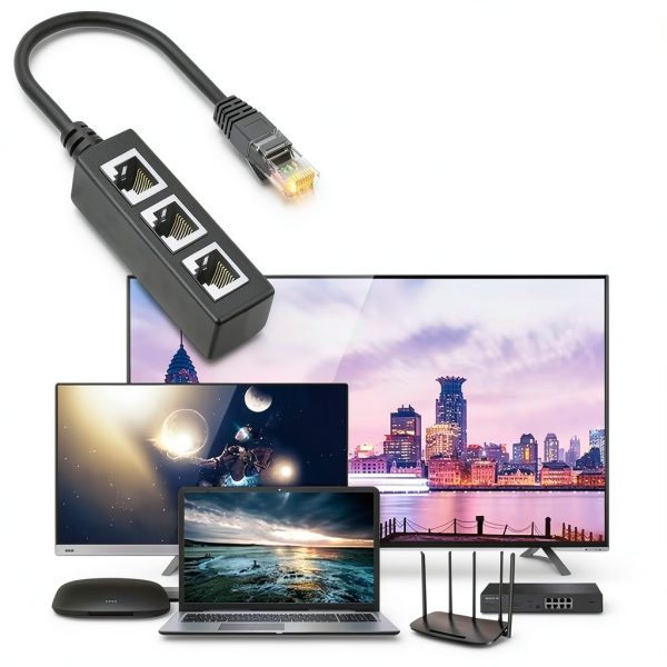 RJ45 Ethernet Splitter Ankky 1 to 3 Port-4