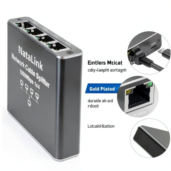 NataLink Network Splitter 1 to 4 RJ45 Ethernet-2