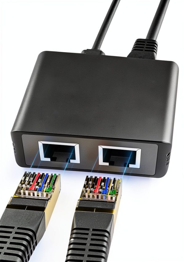Gigabit Ethernet Splitter by Boliyang 1 To 2 Model-0