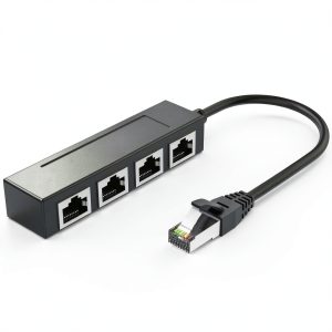 DESOFICON RJ45 Ethernet Splitter 1 to 4 for Laptops-0