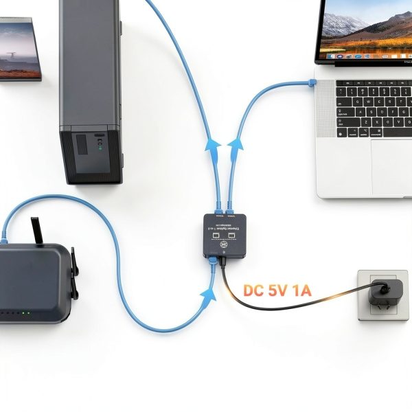 Ethernet Splitter KiWiBiRD 2‑Port Compact Adapter-6