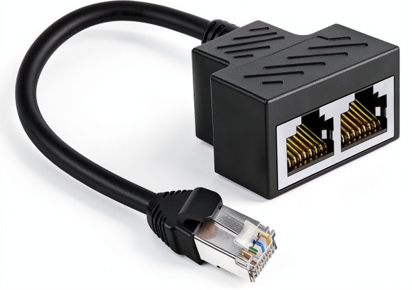 RJ45 Ethernet Splitter MVBOONE 1 to 2 Gold Plated Copper Design-0