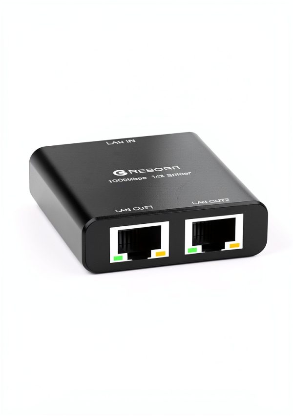 Ethernet Splitter Reborn Gigabit 1 to 2 RJ45 Adapter Aluminum-5