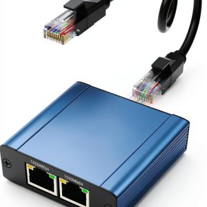 Ethernet Splitter 1 to 2 MT VIKI Gigabit Adapter with USB C Power-0