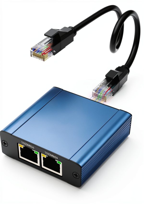 Ethernet Splitter 1 to 2 MT VIKI Gigabit Adapter with USB C Power-0