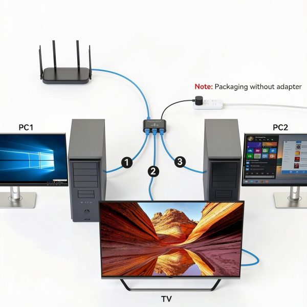 PVBCTCSID Ethernet Splitter 1 to 3 & 1 to 4 Aluminum 1000Mbps Gigabit-3
