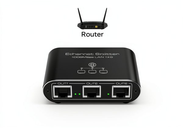 PVBCTCSID Ethernet Splitter 1 to 3 & 1 to 4 Aluminum 1000Mbps Gigabit-4