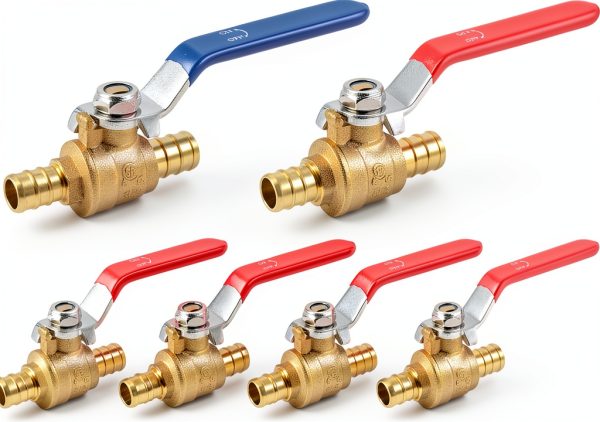 PEX Ball Valve 1/2 Inch Full Port 10-Pack Blue Red by SUNGATOR-0